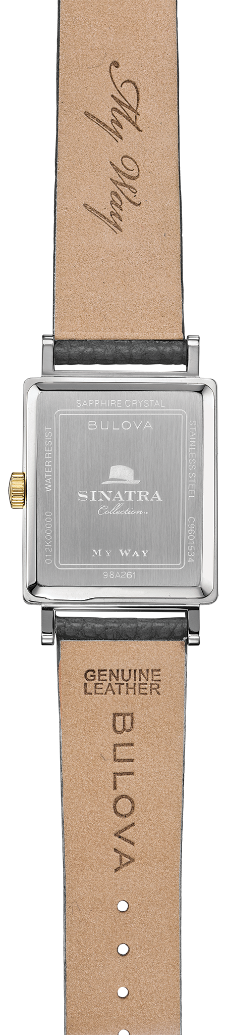 Black Dial Leather Strap My Way 98A261 | Bulova